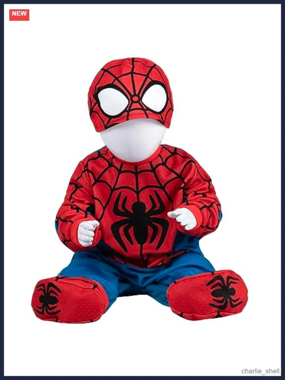 Marvel Spider-Man Infant Deluxe Costume Minky Fabric Non-Slip Booties